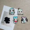 Parches populares de acrílico de dibujos animados para manualidades, pegamento de crema, pinzas para el cabello, imanes para refrigerador, llaveros, zuecos, fundas para teléfono