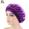 Gorro de dormir de terciopelo elástico de ala ancha, redondo, de franela, para quimioterapia, turbante.