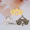 Accesorios para Joyería DIY Pieza de Flor de Conexión de 33 mm Pieza de Flor Xiangyun Decoración de Habitación Color Oro/blanco K/bronce
