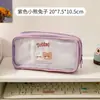 Estuche Transparente de PVC Estuche Multicapa de TPU Estuche Femenino Estuche de Papelería de Gran Capacidad Estilo Japonés Lindo para Estudiantes de Primaria y Secundaria
