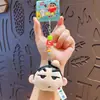 Auténtico Colgante de Peluche Lindo Pequeño Goteo de Crayon Shin-Chan Llavero para Mochila Escolar Muñeco Lindo Colgante de Muñeco Pequeño Blanco