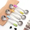 Cuchara de Titanio Puro para Celebridades de Internet, Alta Apariencia, Patrón de Flor de Hielo, Cuchara para Postre, Vajilla Exterior, Cuchara Multifuncional de Titanio