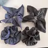 Elástico de Cabelo Cinza Coreano com Glitter Fino para Mulheres, Versátil para Rabo de Cavalo Baixo, Coque, Corda de Cabelo, Acessório de Cabelo Scrunchie