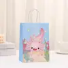 Bolsa de Papel Kraft Nueva y Creativa con Estampado de Peces Muñeca, Bolsa de Empaque de Mano Colorida para Niñas, Bolsa de Papel para Regalo de Fiesta