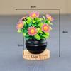 Combinação de Vaso de Planta Verde Simulado Transfronteiriço Decoração de Mesa de Escritório Pequenos Ornamentos Plantas Verdes Artificiais Flores Falsas de Plástico Pequenas Margaridas
