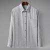 Camisa de Manga Larga para Hombres de Mediana Edad y Ancianos Primavera y Verano Delgada Holgada Color Sólido Ropa de Abuelo para Personas Mayores Talla Grande Ropa de Papá