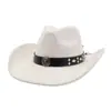 Comércio Exterior Transfronteiriço Chapéu de Sol Primavera e Verão Chapéu de Cowboy Camurça Macia Estilo Europeu e Americano Chapéu Jazz Chapéu de Aba Larga