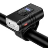 Luz Frontal para Bicicleta de Aleación de Aluminio con Pantalla Digital 2000 Lúmenes Carga Solar Luz para Ciclismo Nocturno Equipo de Ciclismo