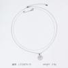 Collar Transfronterizo Mismo Estilo Zirconia Blanca para Mujer, Más Vendido en Comercio Exterior, Collar Personalizado y Elegante con Piedras Preciosas, Cadena de Clavícula Redonda con Diamantes Completos