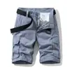 Pantalones Cortos Hombre Verano Transfronterizos Pantalones de Bobina Pantalones de Algodón Vintage Lavado Multibolsillo Rectos Casuales Pantalones Trendy para Hombre