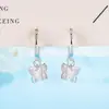 Nuevos Aretes Inteligentes Doble Mariposa para Oreja, Elegantes y Lujosos Aretes Brillantes de Diamante, Exquisitos y Hermosos Aretes