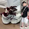 Zapatillas Chunky para Niños Modelo Nuevo Primavera y Otoño 2026 Piel Ligeras Antideslizantes Zapatillas de Running para Niños y Niñas con Doble Cordón Zapatos Deportivos Casuales