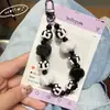 Outono e Inverno Novo Bolo Pintado à Mão Corrente para Celular Pingente Bola de Pelo Cordão de Contas Chaveiro Pingente de Bolsa Transmissão ao Vivo Mesmo Estilo Corrente para Pendurar
