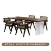 Escritorio colgante acrílico de madera maciza antigua Mesa de comedor de doble uso Madera de fresno Sala de estar Mesa larga Mesa de tablero grande