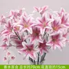 Flores Artificiales para Boda, Lirios Grandes 3D de Alta Gama, Flores Falsas de Plástico, Flores de Pegamento PU, Adornos de Orquídea Phalaenopsis, Decoración de Salón de Bodas