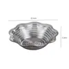 Juego de Platos de Plástico Chapado en Plata al por Mayor Estilo Nórdico Borde Ondulado Plato para Frutas Plato Decorativo para Mesa de Postres de Restaurante