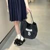 Bolsa de Lona de Gran Capacidad para Estudiantes para Mujer 2024 Nueva Bolsa Tote de Moda Estilo Coreano Versátil Bolsa de Compras