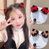 Presilha de Cabelo Infantil Orelhas de Gato Feminina 2023 Nova Presilha de Laço Menininha Ano Novo Acessório de Cabelo Bebê Menina