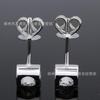 Pendientes Clásicos de Cabeza de Toro con Moissanita de Venta Caliente al por Mayor Pendientes de Moissanita de Plata 925 Chapada en Oro de 0.5-2 Quilates