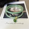 Pulsera de Cristal Jingle Estilo Antiguo Hanfu con Colgante de Loto, Pulsera Delgada Estilo Chino Super Hada, Versátil para Uso Diario, Hecho a Mano
