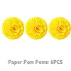 Nuevas Decoraciones de Fiesta Temáticas de Limón de Verano de Amazon Abanicos de Papel Rosas y Amarillos Bolas de Panal Suministros de Decoración para Escena de Fiesta