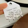Brincos Coreanos de Novo Estilo com Laço, Sensação de Alto Padrão, Design Simples e Único, Brincos da Moda para Mulheres