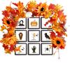 Hojas de arce colgantes de otoño para Halloween, simulación de ratán, Navidad, Acción de Gracias, Festival de la cosecha, decoración para el hogar, hojas de arce de ratán