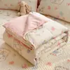 Colcha de Algodón Puro para Verano, Clase A, Algodón Puro para Madres y Bebés, Colcha de Aire Acondicionado, Estilo Ins, Fresca y Sencilla, Adecuada para Dormir Desnudo, Colcha Delgada de Dibujos Animados para Dormitorio