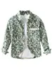 7303 Camisa de Manga Larga Estampada de Moda Estilo Japonés Fresca Versátil Casual Holgada Ropa para Hombre Venta al por Mayor