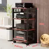 Rack de Amplificador para Casa Espaçamento Ajustável Pés Móveis Multifuncionais para Alto-falantes Suporte Gabinete de Amplificador Rack de Equipamentos AV