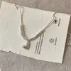Collar de Cadena con Cuentas de Transferencia en Forma de Corazón para Mujer, Cadena de Suéter de Lujo Ligero de Nicho, Cadena para Clavícula de Nuevo Estilo 2024, Accesorio de Verano