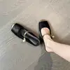 Sandalias de Cuero Suave con Plataforma Interna, Zapatos de Estilo Chino, Elegantes con Faldas, Zapatos Mary Jane, Medias Zapatillas con Puntera para Mujer para Usar Afuera