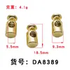 Metal dorado puntual agujero único cuerda de ajuste elástico hebilla Hebilla de resorte de presión hebilla de cabeza de cuerda hardware de galvanoplastia para ropa grano colgante