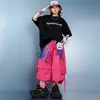 Roupas Modernas para Dança de Rua Infantil, Calça de Trabalho Colorida e Vibrante de Manga Curta Solta, Trajes de Performance, Roupas de Treino Hip-Hop para Crianças