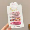 Pinza Lateral para el Cabello de Niña con Puntos de Colores Nuevo Pinza Bb para Niños Simple y Versátil Lindo Dibujo Animado Pinza para Flequillo Caramelo