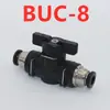 Interruptor de Válvula Neumática Manguera de Aire Conector Rápido Válvula de Bola Manual HVFF16/BUC4 6 8 10 12mm