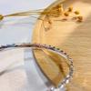 Pulseira de prata de lei 9999 feminina superfície brilhante cintilante pulseira de prata pura maciça jovem nicho alto senso para namorada