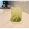 Taza de Agua de Vidrio de Borosilicato Alto Taza Recta para Bebidas Frías de Verano Taza Transparente para Leche Taza de Café Taza Redonda para el Hogar sin Tapa