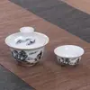 Juego de Ceremonia de Té Porcelana Azul y Blanca Cafetera Doméstica Kung Fu Gaiwan Juego Completo Simple Oficina Recepción Tazas de Té Especial