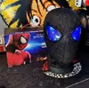 Suministro Exclusivo Transfronterizo de Casco de Spider-Man con Ojos Móviles, Máscara Eléctrica Iluminada Parpadeante, Máscara Divertida para Cosplay de Halloween
