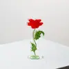 Adorno acrílico de pie para decoración de escritorio, lindo diseño floral, decoración de regalo, decoración del hogar, portamensajes transfronterizo
