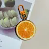 Chaveiros de Frutas Série Embotada: Laranja, Melancia Pingentes, Brinquedos de Comida Simulada em Acrílico, Morango Enfeites Pendurados, Tomate