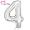 Globo de película de aluminio 32 pulgadas versión delgada digital dorado y plateado bola de aluminio digital decoración de boda fiesta cumpleaños