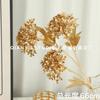 Flores Artificiais Douradas, Frutos Vermelhos de Azevinho, Frutos da Fortuna, Flores de Véspera de Ano Novo, Folhas Douradas, Flores de Natal, Suprimentos para o Festival da Primavera, Flores de Balde da Fortuna
