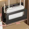 Estante para router, estante de almacenamiento WiFi montado en la pared, estante de almacenamiento extensible sin perforaciones para decodificador de TV montado en la pared