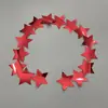 Centro Comercial de Accesorios para Bodas Hotel Decoración de Bodas Cadena de Lentejuelas Estrella de Cinco Puntas Láser Dorada y Plateada Cortina Colgante