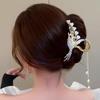 Flor de arroz borla clipe de cabelo agarrar acessórios para o cabelo cabeça traseira grampo de cabelo antigo grampo de cabelo infantil verão flor tubarão clipe capacete