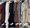 Conjunto de Tres Piezas de Punto de Longitud Media Estilo Coreano Otoño e Invierno Suéter de Cuello Alto de Alta Gama Cardigan Falda Traje Transfronterizo para Mujer