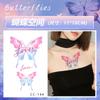 Tatuagem Adesiva Borboleta Colorida Feminina à Prova d'Água Duradoura Dopamina Sonho Pequena Fresca Adesivo Braço Clavícula Braço Pintado