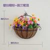 Cesta de flores de parede por atacado decoração de meia parede vime pendurado na parede flor seca pequena cesta suspensa pendurada cesta de parede pendurada vaso de flores